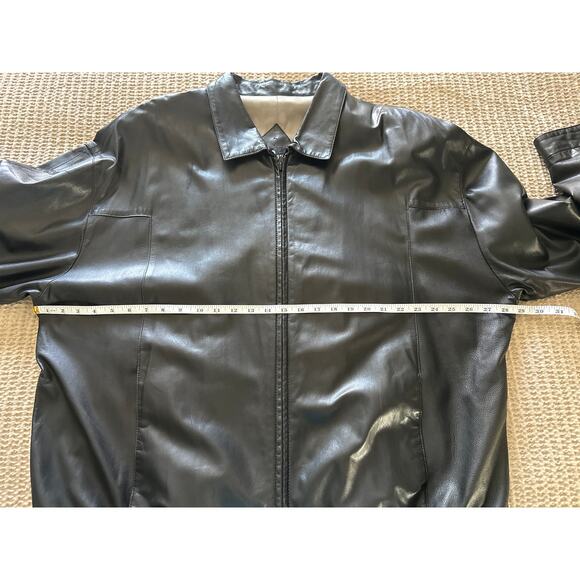 Remy Black Leather Jacket 50 Large Made in the‎ USA - Picture 5 of 12